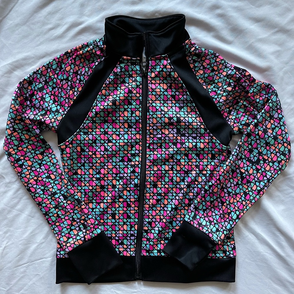 C9 Athletic Jacket Bright Neon Pink Multicolor Youth M 7/8 EUC